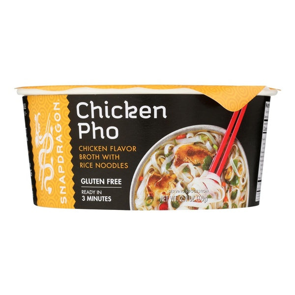 6-PACK OF Soup Chicken Pho Bowl Snapdragon Foods 2.1 oz