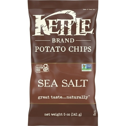 8-PACK OF Chips Sea Salt Kettle Foods Chips, 8 - 5 Oz