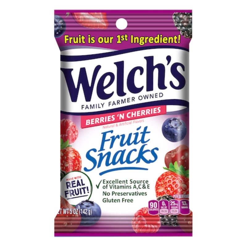 12-PACK OF SNACK FRUIT BERRIES AND CHERRIES