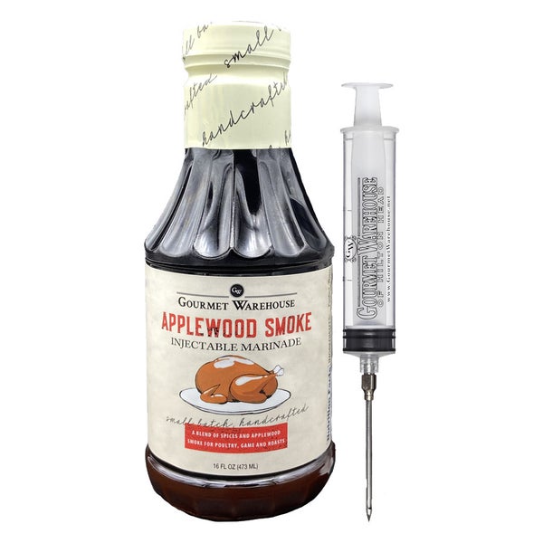 6-PACK OF Marinade Meat Injectable Applewood Smoke, Gourmet