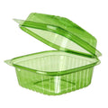 240-PACK OF Container To Go Vegware Compostable 6x6x3" Compostable PLA Clamshells w/ Green Tint | 240 count