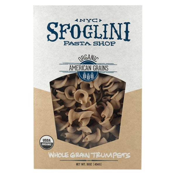 6-PACK OF Pasta Trumpets Whole Grain Organic, Sfoglini Pasta