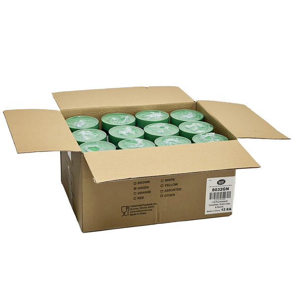 12 CT-PACK OF POURER LIQ GRN CAP PE 32 OZ