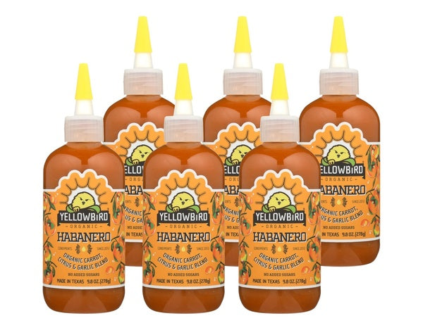 6-PACK OF Sauce Hot Habenero Yellowbird 9.8 oz