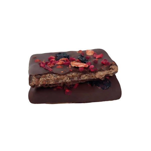 12-PACK OF Bar Mini Chocolate Berry Truffle, RawmanticChocolate