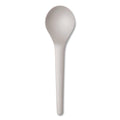 1000-PACK OF Cutlery Plastic Eco-Products EP-S014 Compostable Heavyweight Plastic Soup Spoons - Durable Plantware Cutlery in White, 1000 Count