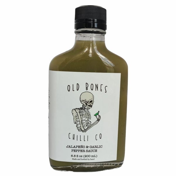 12-PACK OF Sauce Jalapeno & Garlic Pepper, Old Bones Chilli Co