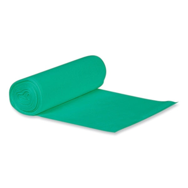 100-PACK OF Heritage Eco Blend Max Can Liners - 38" x 58" - 0.8 mil - 60 Gallon - Green (20 Bags/Roll, 5 Rolls/Carton)