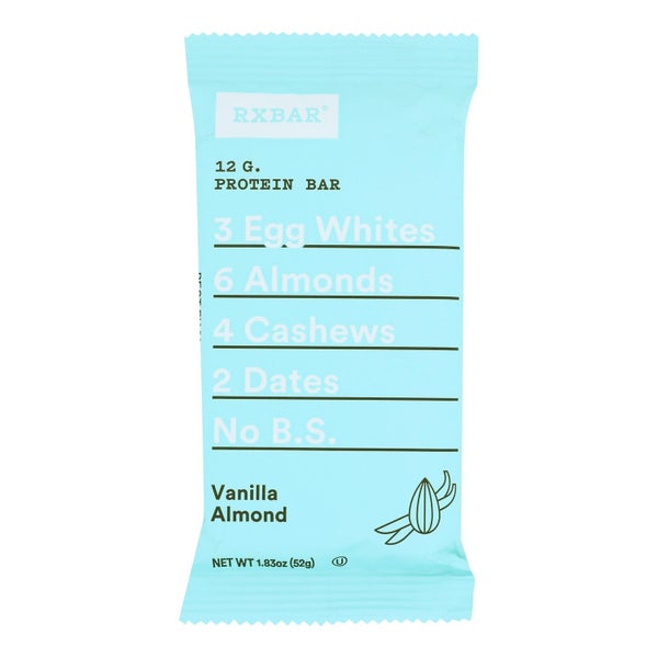 12-PACK OF Snack Bar Vanilla Almond Rxbar 1.83 oz