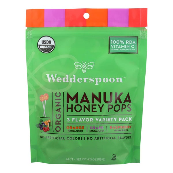 6-PACK OF Candy Lollipop Manuka Honey Wedderspoon 4.15 oz