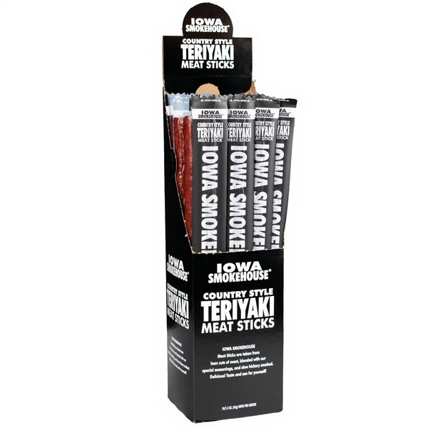 144-PACK OF Meat Sticks Country Style Teriyaki 1.5 oz, Iowa Smokehouse