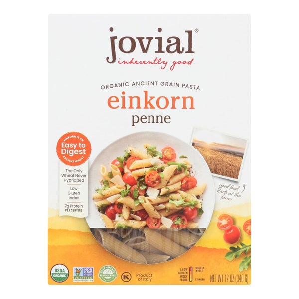 12-PACK OF Pasta Penne Rigate Einkorn Organic Jovial 12 oz