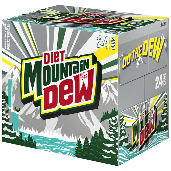24- PACK OF SODA MOUNTAIN DEW DIET CUBE