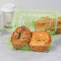 250-PACK OF Container Takeout Karat Earth 9''x5'' PLA Hinged Containers, Green - 250 pcs