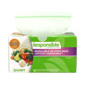 1392-PACK OF BAG FOOD COMPOSTABLE QUART SIZE ZIP-LOCK RESEALABLE