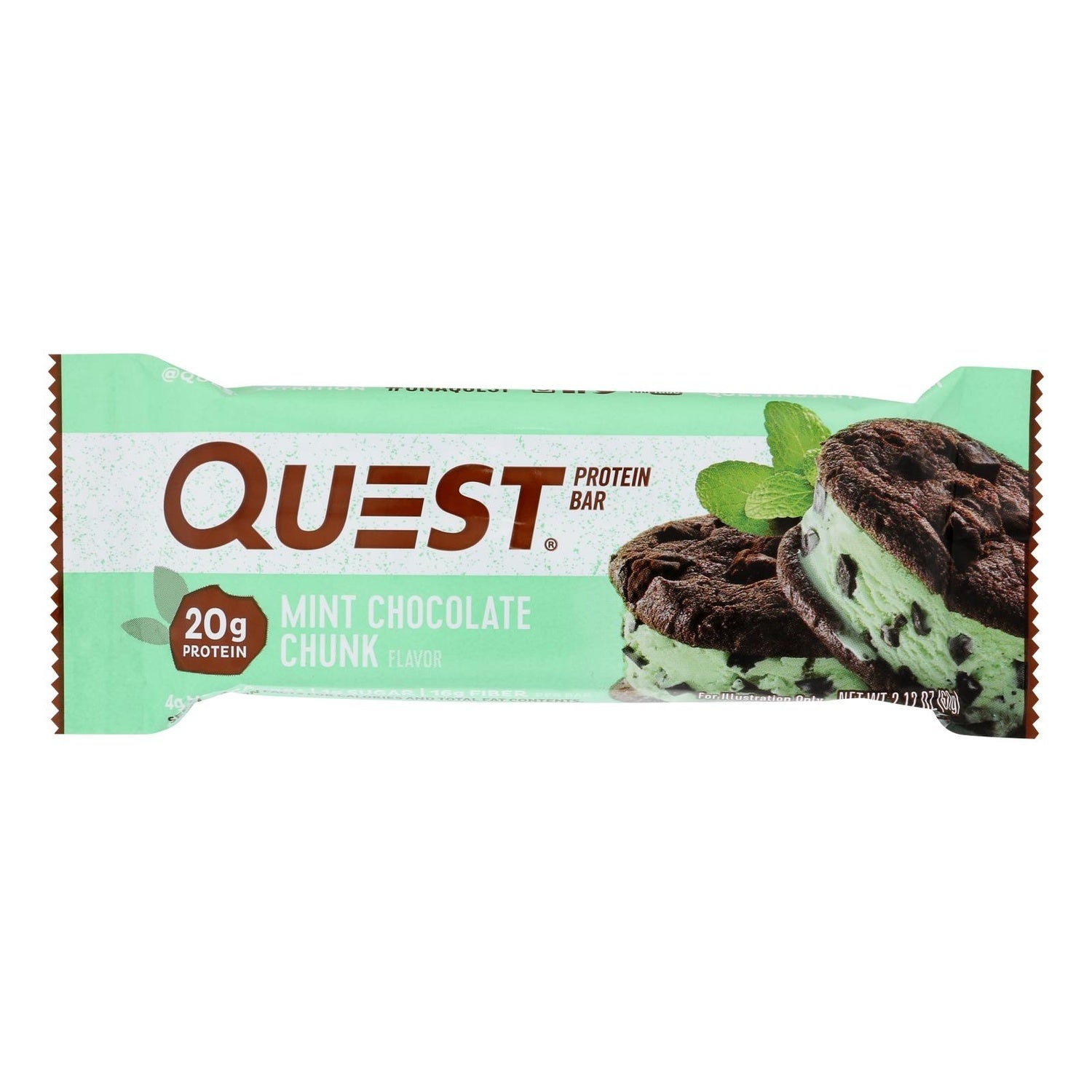 12-PACK OF BAR NUTRITIONAL PROTEIN, MINT CHOCOLATE CHUNK