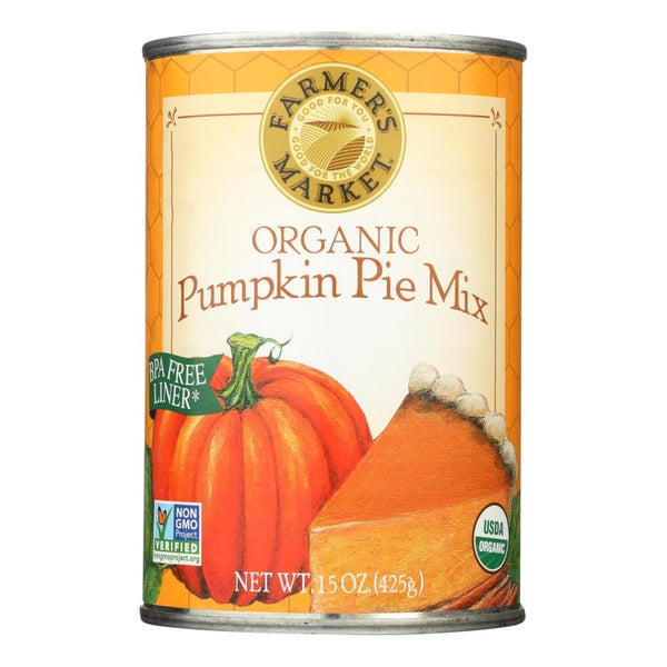 12-PACK OF Pie Mix Pumpkin Farmer's Market Foods 15 oz