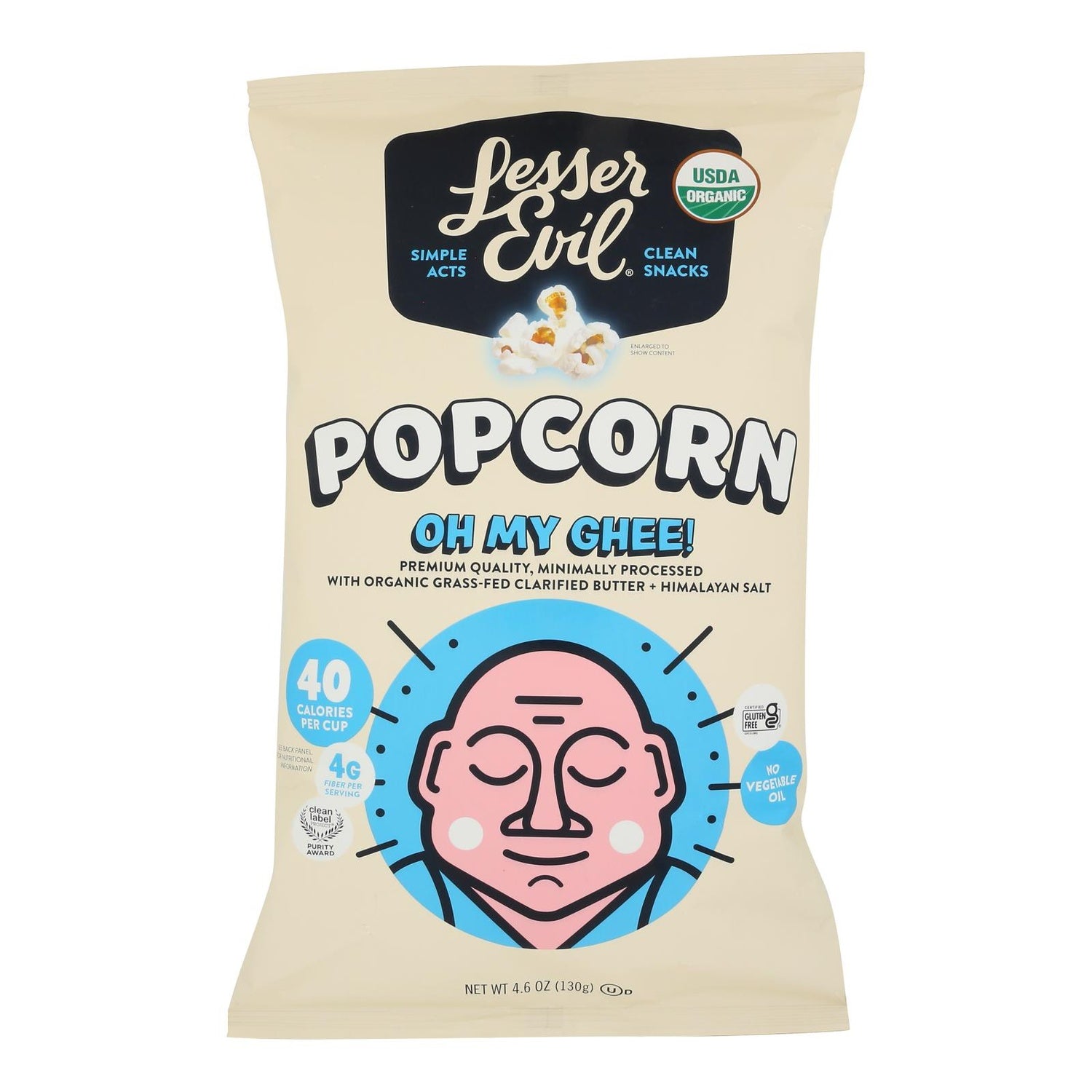 12-PACK OF SNACK POPCORN OH MY GHEE