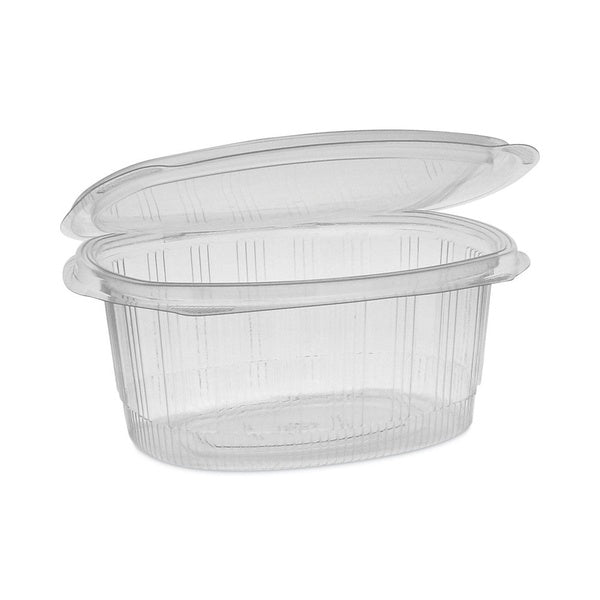 280-PACK OF Container Food Pactiv Corp. EarthChoice 32 oz. Eco-Friendly Recycled PET Hinged Container - Clear, 280 Count
