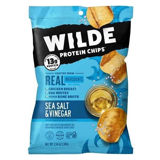 8-PACK OF Protein Chips Sea Salt & Vinegar Wilde, 1 - 8 - 1.34 Oz