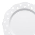 24-PACK OF Plate Salad 7.5" White Silver Dots