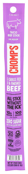 24-PACK OF BEEF STICK TACO BEEF STICK 1.15 OUNCE - CASE OF 24