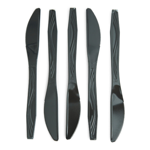1000-PACK OF KNIFE PLAS WRP BLK