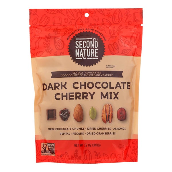 6-PACK OF Snack Nut Medley Dark Chocolate Cherry Second Nature 12 oz