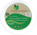 6-PACK OF PLATE PAPER BIOGREENCHOICE BAGASSE FIBER MOLDED PLATE 10"