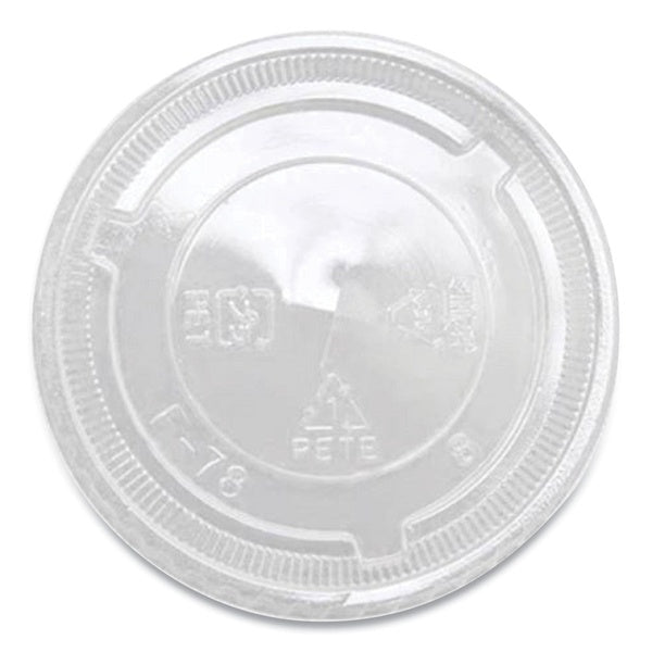 1000-PACK OF Lid Plastic Karat C-KC78TS Clear PET Lids with Straw Hole for 8 oz. to 10 oz. Cold Cups - 1000 Count