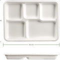 500-PACK OF Plate Compostable Fiber American Tray (5-Compartment)