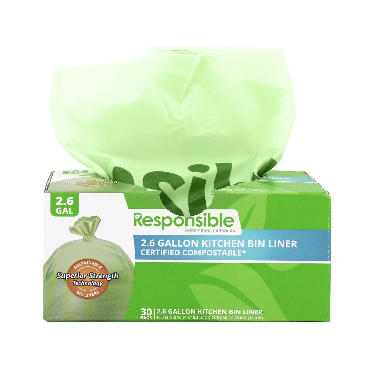 720-PACK OF LINER BIN COMPOSTABLE 2.6 GALLON