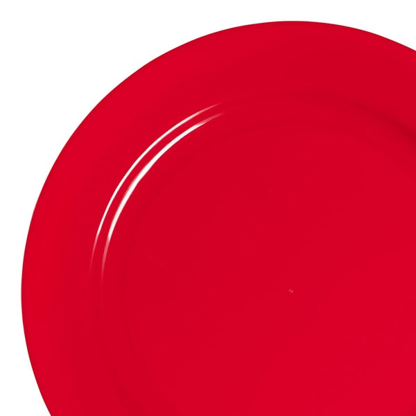 12-PACK OF Plate Plastic 10.25" Red Round