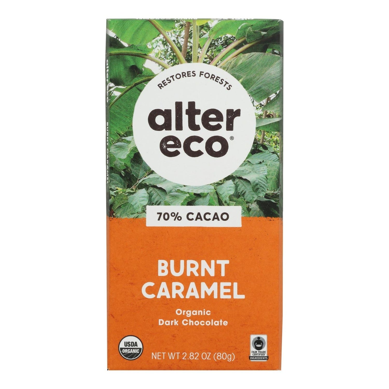 12-PACK OF CHOCOLATE BAR DEEP DARK SALTED BURNT CARAMEL