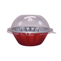 600-PACK OF 18 oz. Jumbo Disposable Aluminum Pot Pie Pan with Lid - Red