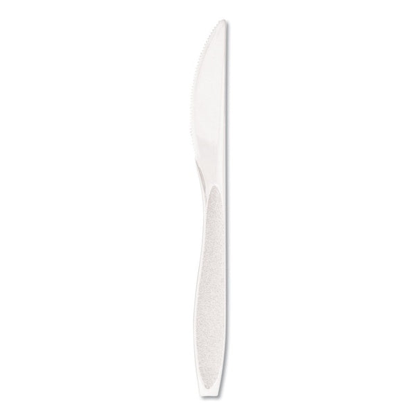 1000-PACK OF Cutlery Plastic SOLO HSWK-0007 Heavyweight Full-Length White Polystyrene Knives - 1000 Count for Durable Dining Solutions