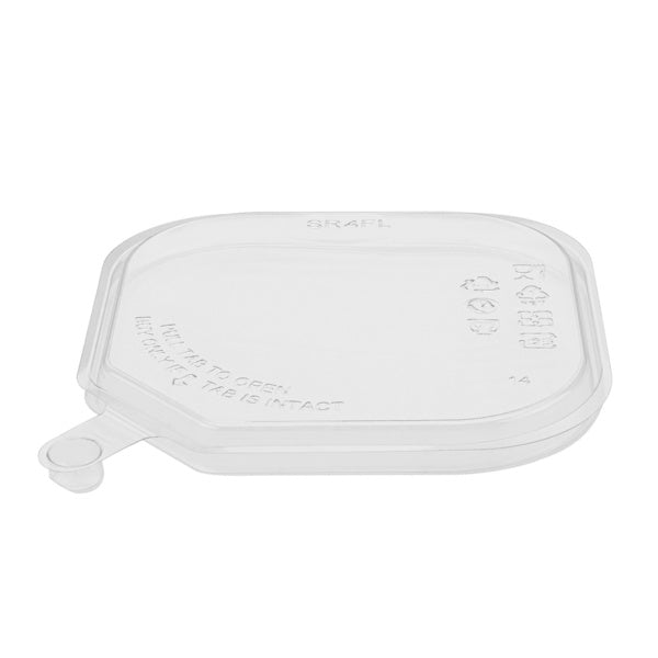 400-PACK OF Container Takeout Karat 400 ct 109 mm PET Flat Lid for 8-32 oz PET Tamper Resistant Square Container, Clear