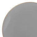 12-PACK OF Plate Salad 7.5" Gray-Gold Plastic