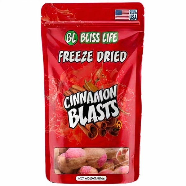 30-PACK OF Candy Freeze Dried Blasts Cinnamon, Bliss Life Products
