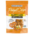 12-PACK OF Pretzel Chip Cheddar Party Size Pretzel Crisps 14 oz