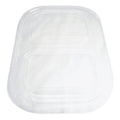 400-PACK OF CONTAINER TAKEOUT World Centric Compostable PLA Lids for 2-Compt 8 x 6" Fiber Trays | 400 count