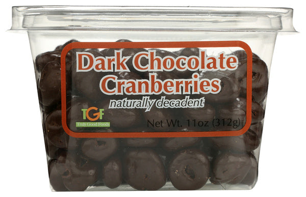 6-PACK OF SNACK FRUIT DARK CHOCOLATE CRANBERRIES 11 OUNCE - CASE OF 6