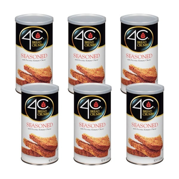6-PACK OF Bread Crumb Seasoned 4C Foods 15 oz