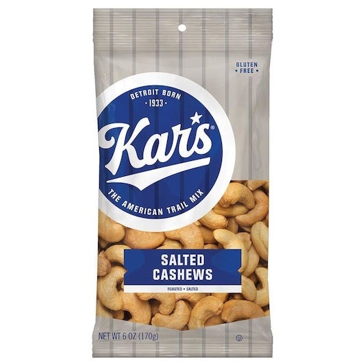 12-PACK OF Roasted & Salted Cashews Kar'S (Nuts), 12 - 6 Oz