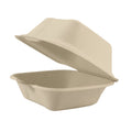 500-PACK OF CONTAINER FOOD COMPOSTABLE MOLDED FIBER HINGED 6 X 6 INCH DISPOSABLE
