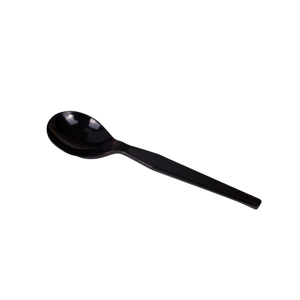 1000-PACK OF Spoon Soup Karat 1,000 ct PS Plastic Medium-Heavy Weight Soup Spoons Bulk Box, Black