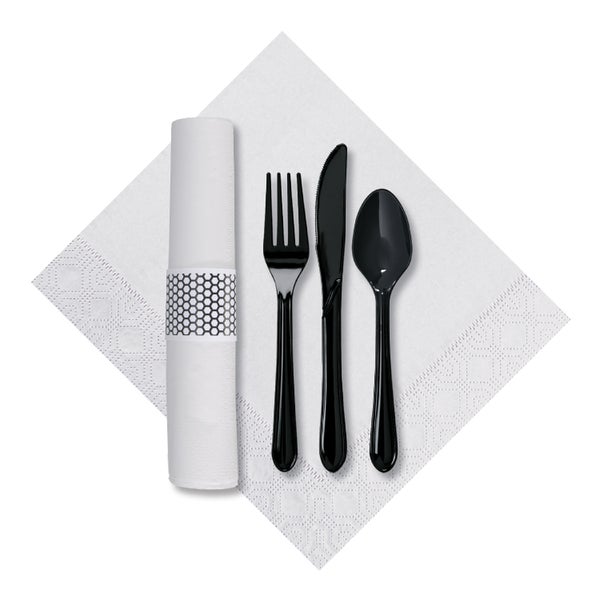 2-PACK OF NAPKIN DNR CMBO WHT / BLK CTLY