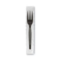 90-PACK OF Cutlery Plastic Dixie FM5W540 Grab‚ÄôN Go Wrapped Cutlery Forks - Black, 90 Count Pack for Convenient Dining