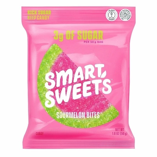 72-PACK OF Sour Watermelon Gummy Candy Smartsweets Inc, 6 - 12 - 1.8 Oz