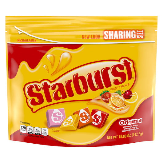 6-PACK OF Original Stand Up Pouch Starburst, 6 - 15.6 Oz